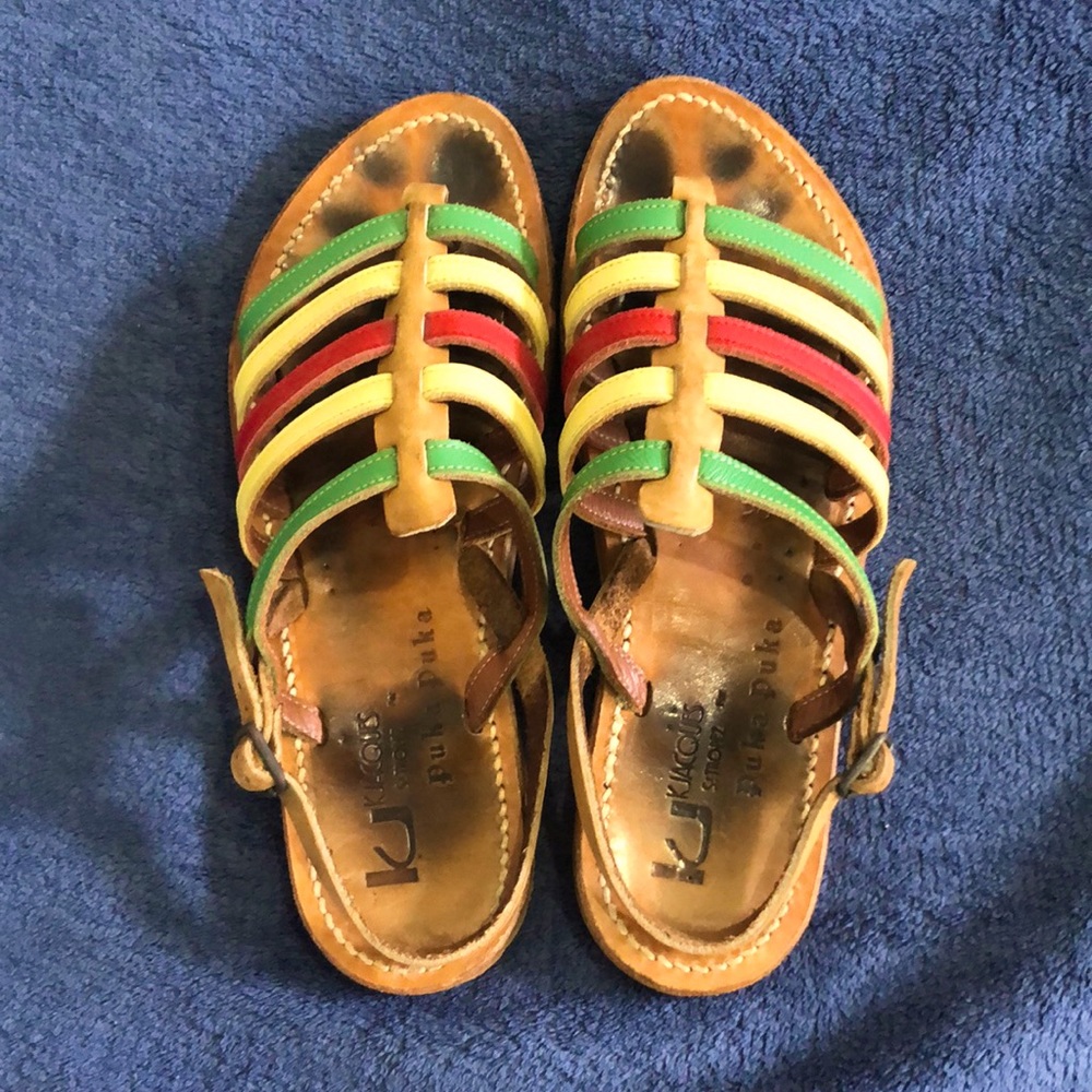 K Jacques Limitied Edition multi color Homere sandals
